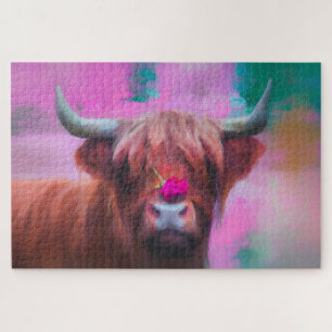 Puzzle "Rosie des Highlands" – Portrait de vache des High