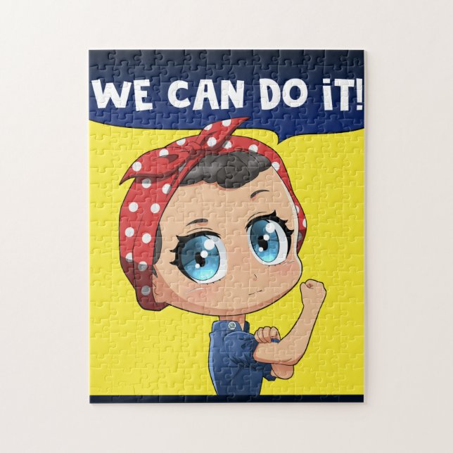 Puzzle Rosie le Riveter On peut le faire Chibi Girl Anime (Vertical)