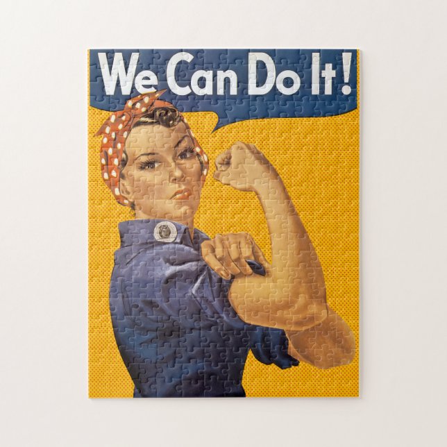 Puzzle Rosie le rivoir nous pouvons le faire ! Pois rouge (Vertical)