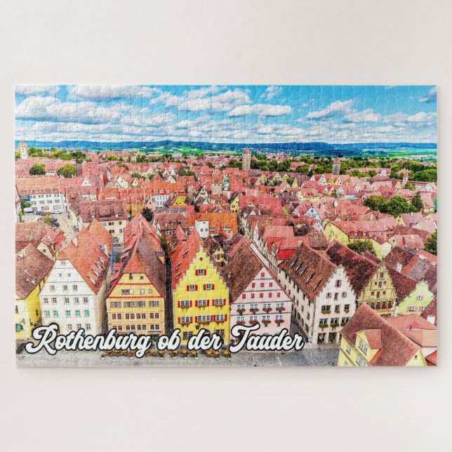 Puzzle Rothenburg ob der Tauber, Allemagne (Horizontal)