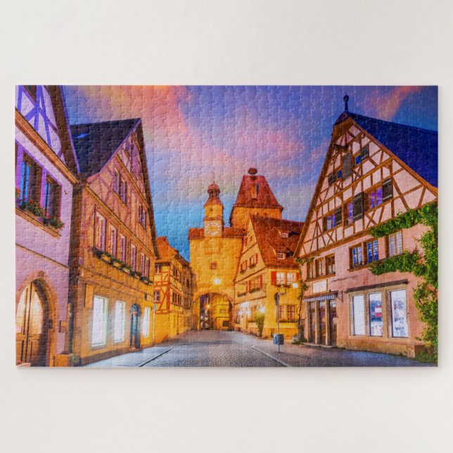 Puzzle Rothenburg - Une vue romantique de l'Allemagne méd (Horizontal)