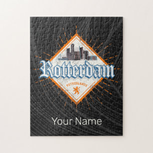 Puzzle Rotterdam City Pays-Bas Skyline Néerlandais Vintag