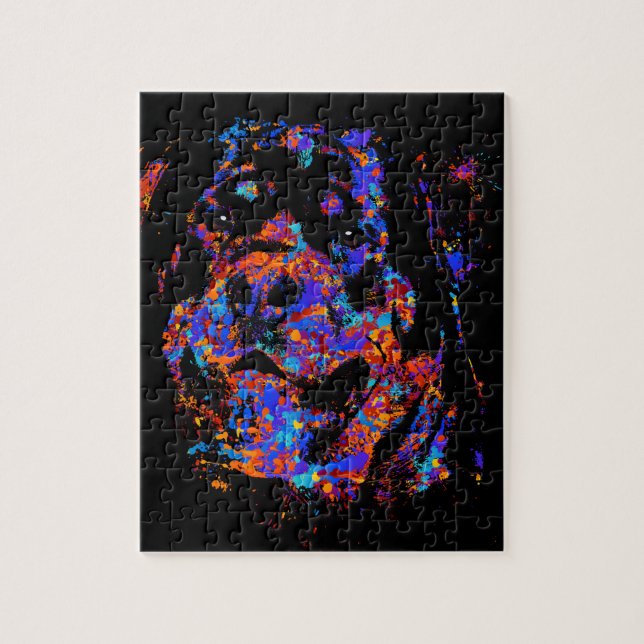 Puzzle Rottweiler coloré - Metzgerhund (Vertical)