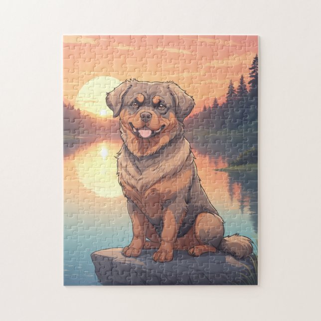 Puzzle Rottweiler dog (Vertical)