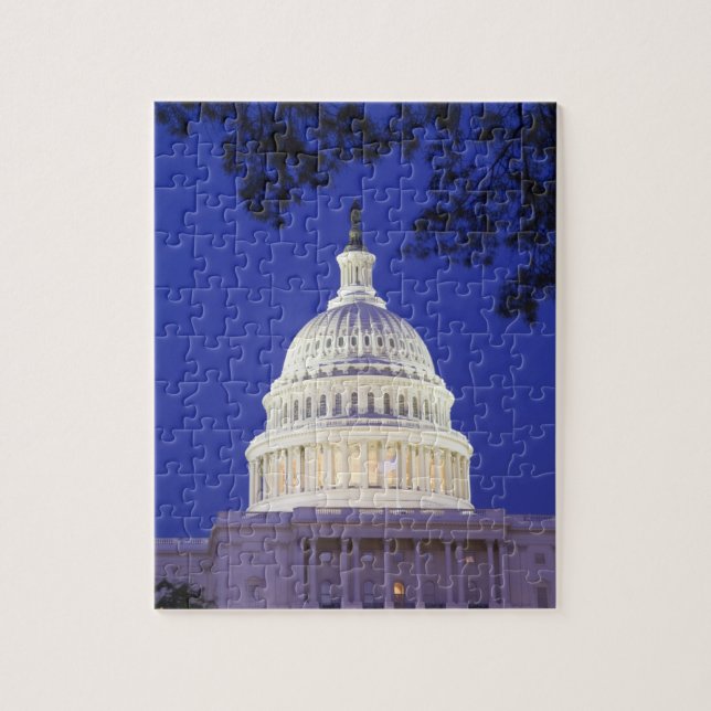 Puzzle Rotunda du capitol des États-Unis la nuit, (Vertical)