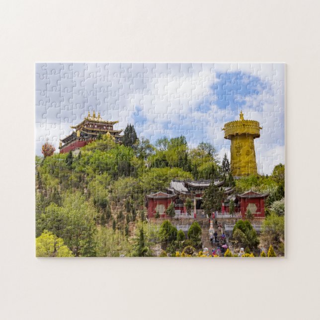Puzzle Roue de prière tibétaine géante à Shangri-la - Yun (Horizontal)