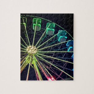 Puzzle Roue Ferris verte et bleue