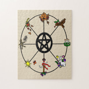 Puzzle Roue païenne de Wicca de l'année