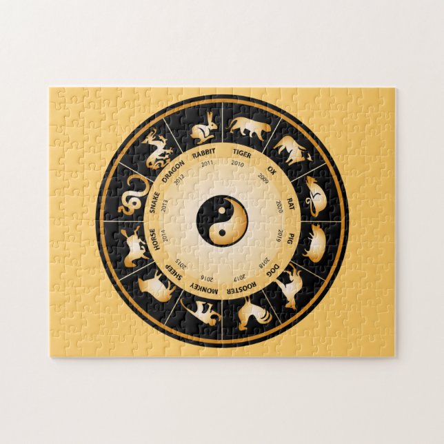 Puzzle Roue zodiaque chinoise (Horizontal)