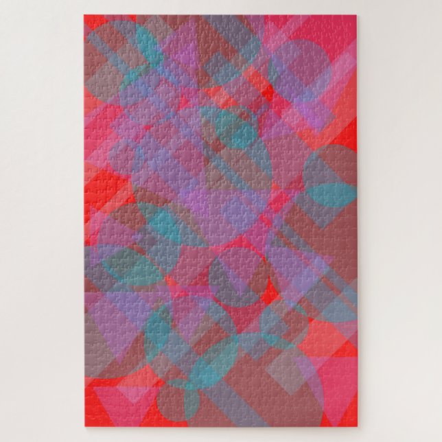 Puzzle Rouge Abstrait moderne 002 (Vertical)