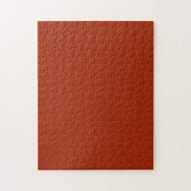 Puzzle Rouge brûlé - (couleur solide) (Vertical)