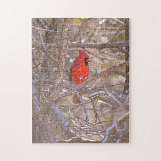 Puzzle rouge cardinal (Vertical)