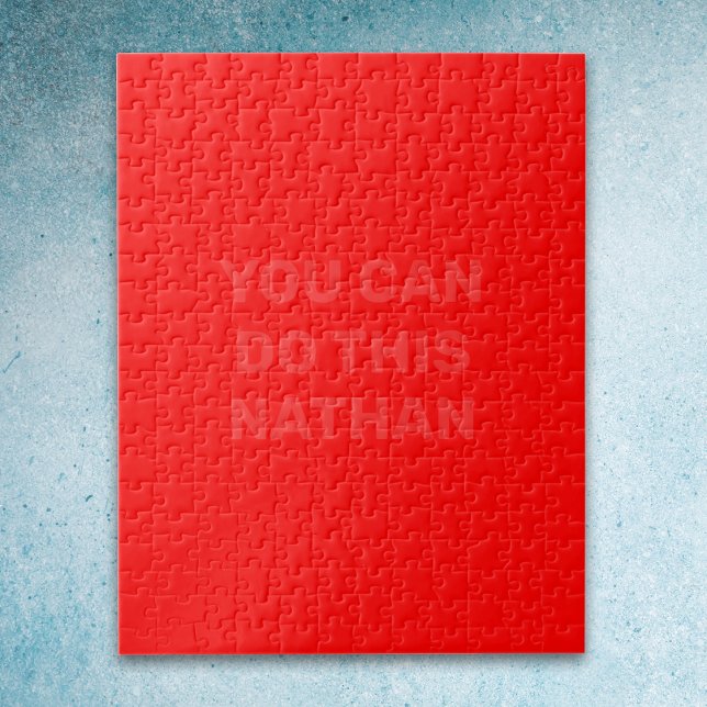 Puzzle rouge couleur solide Vous Pouvez Faire Cela (Créateur téléchargé)