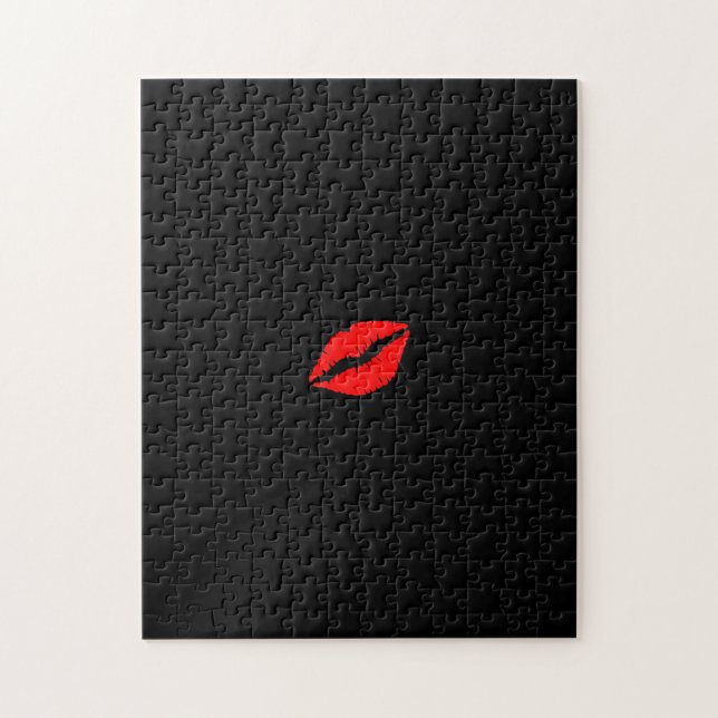 Puzzle Rouge noir solide lèvres Lipstick Kiss difficile d (Vertical)