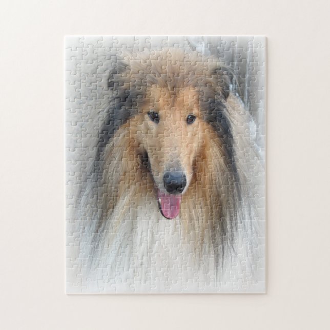 Puzzle Rough Collie Chien (Vertical)