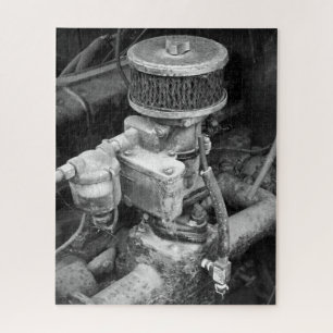 Puzzle rouillé de moteur de voiture