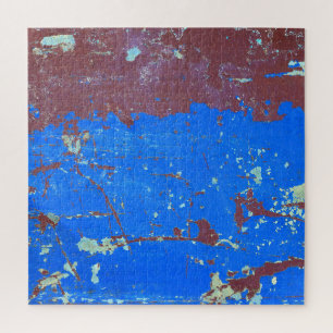 Puzzle Rouille en acier coloré : texture abstraite