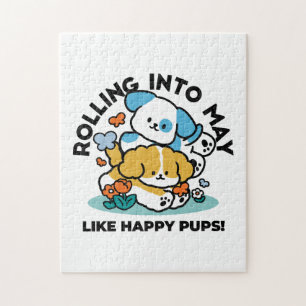 Puzzle Rouler En Mai Comme De Joyeux Pups - Mignonne Chie