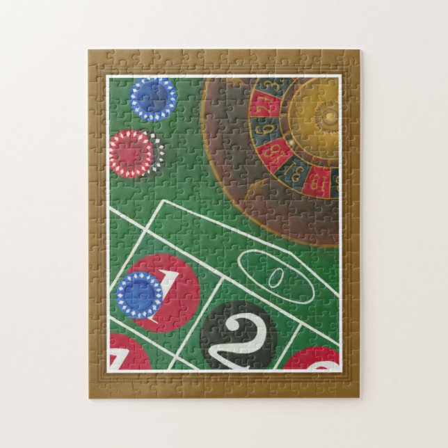 Puzzle Roulette Table avec puces et roue (Vertical)