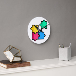 puzzle round clock