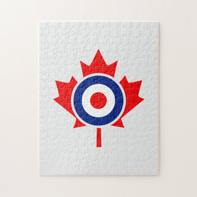 Puzzle Rounde canadienne de la feuille d'érable Mod CANAD (Vertical)