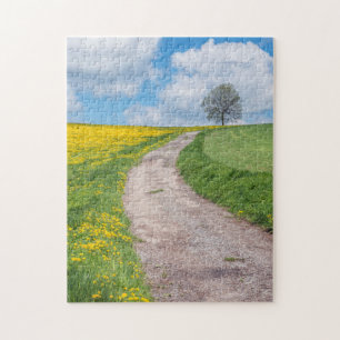 Puzzle Route de terre et arbre