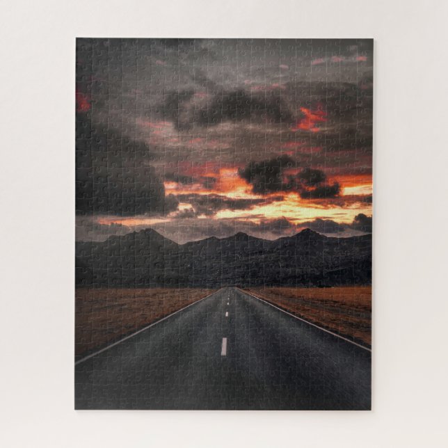 Puzzle Route vers Mountain Sunset (Vertical)