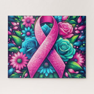 Puzzle Ruban floral contre le cancer du sein