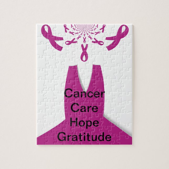 Puzzle Rubans rose Cancer du sein Sensibilisation Art Imp (Vertical)