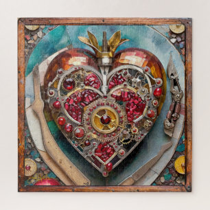 Puzzle Ruby Pomegranate Heart Steampunk Series