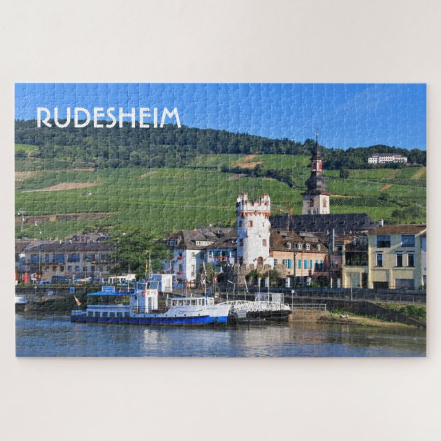 Puzzle Rudesheim : Bateau de ferry, Allemagne (Horizontal)