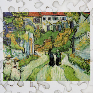 Puzzle Rue et escaliers du village d'Auvers, Figures