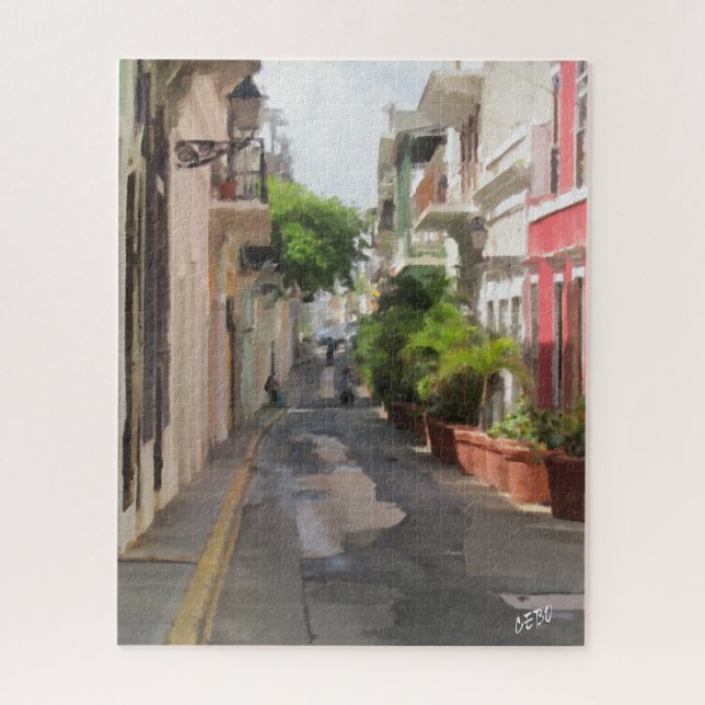 Puzzle Rue tranquille de San Juan Porto Rico (Vertical)