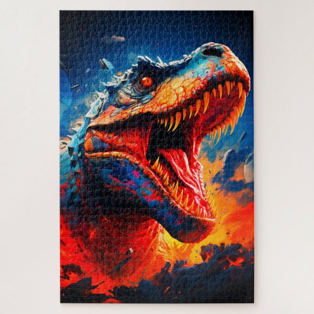 Puzzle Rugissement Dramatique de T Rex (Vertical)