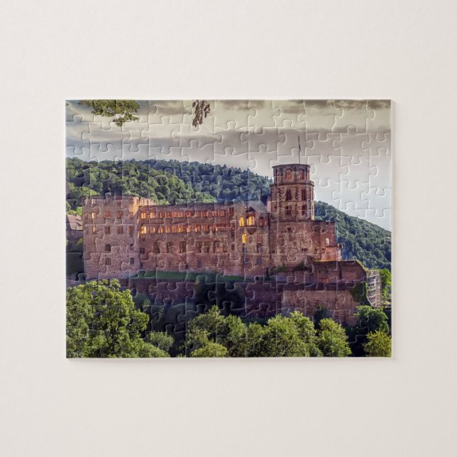 Puzzle Ruines célèbres de château, Heidelberg, Allemagne (Horizontal)