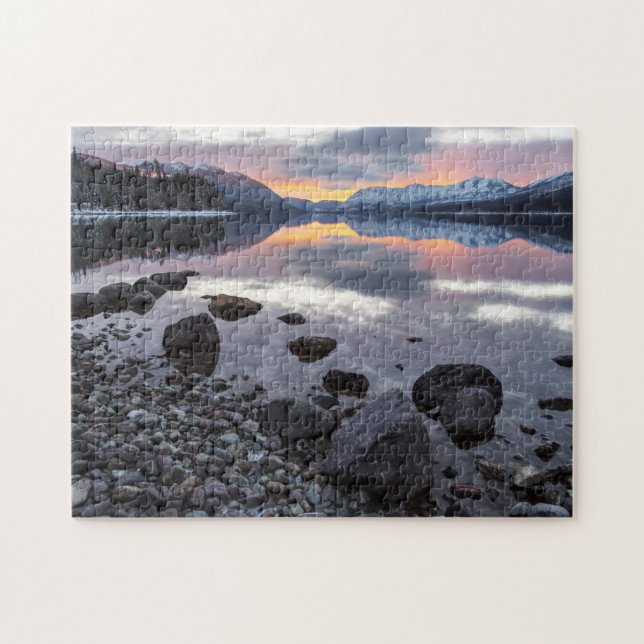 Puzzle Runner Apgar Mountains Montana. (Horizontal)