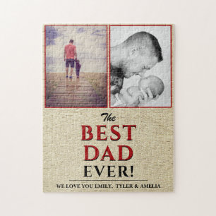 Puzzle Russe Meilleur papa jamais Typographie Photo de la