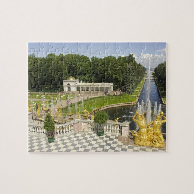 Puzzle Russie. Des pétrodvorets. Palais Peterhof. Pierre  (Horizontal)