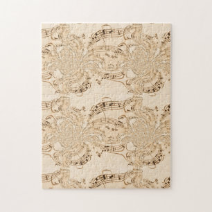 Puzzle Rustique Antique Musical Notes