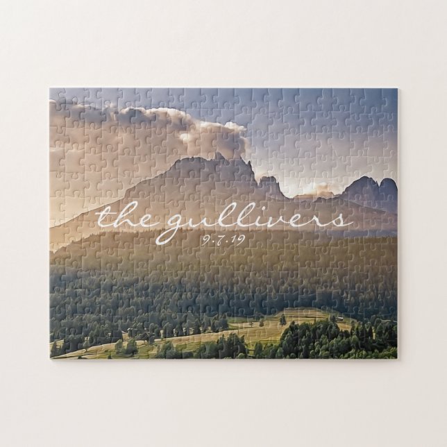 Puzzle Rustique Mariage Invité Signature Livre Alternativ (Horizontal)