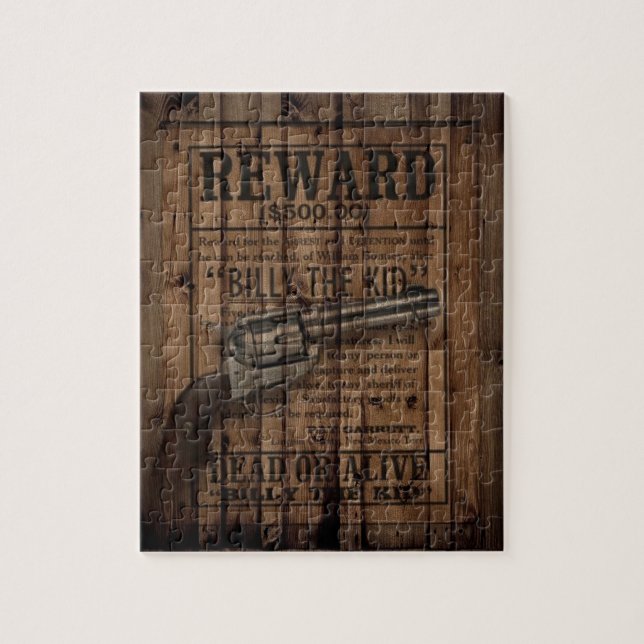 Puzzle rustique texas star cowboy western country double  (Vertical)