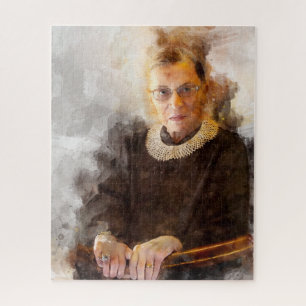 Puzzle Ruth Bader Ginsburg avec le juge Robe Portrait