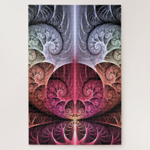 Puzzle Rythme cardiaque, art fractal surréaliste abstrait