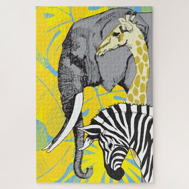 Puzzle Safari 20x30 pour les personnes aveugles (Vertical)