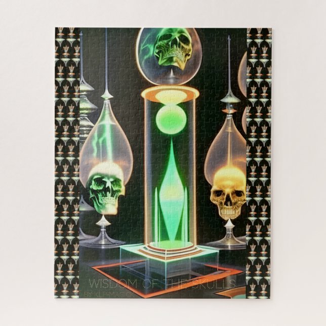 Puzzle Sagesse des crânes - AI Imaginaire Art Imprimer Sc (Vertical)