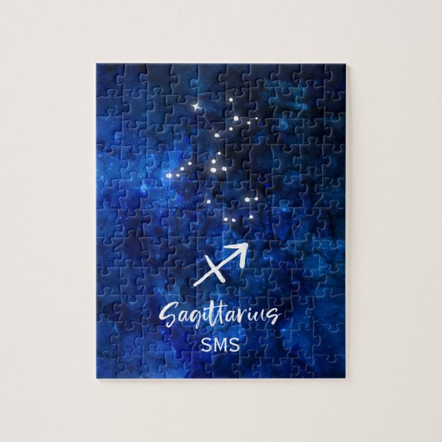 Puzzle Sagittaire Zodiac Constellation Galaxie Monogramme (Vertical)