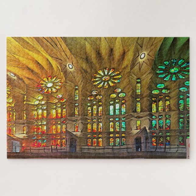 Puzzle Sagrada Familia. Intérieur. Vue 19. (Horizontal)