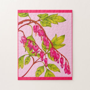 Puzzle saigner les coeurs fleurs imprimer