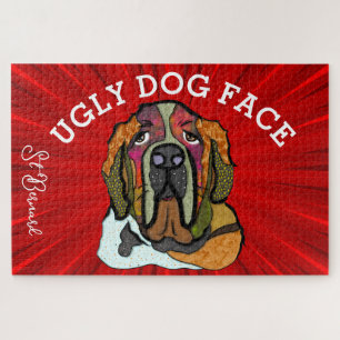 Puzzle Saint Bernard, sale chien visage 1000 pièce Jigsaw