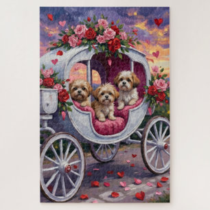 Puzzle Saint-bernard Shih Tzu pour la Saint-Valentin